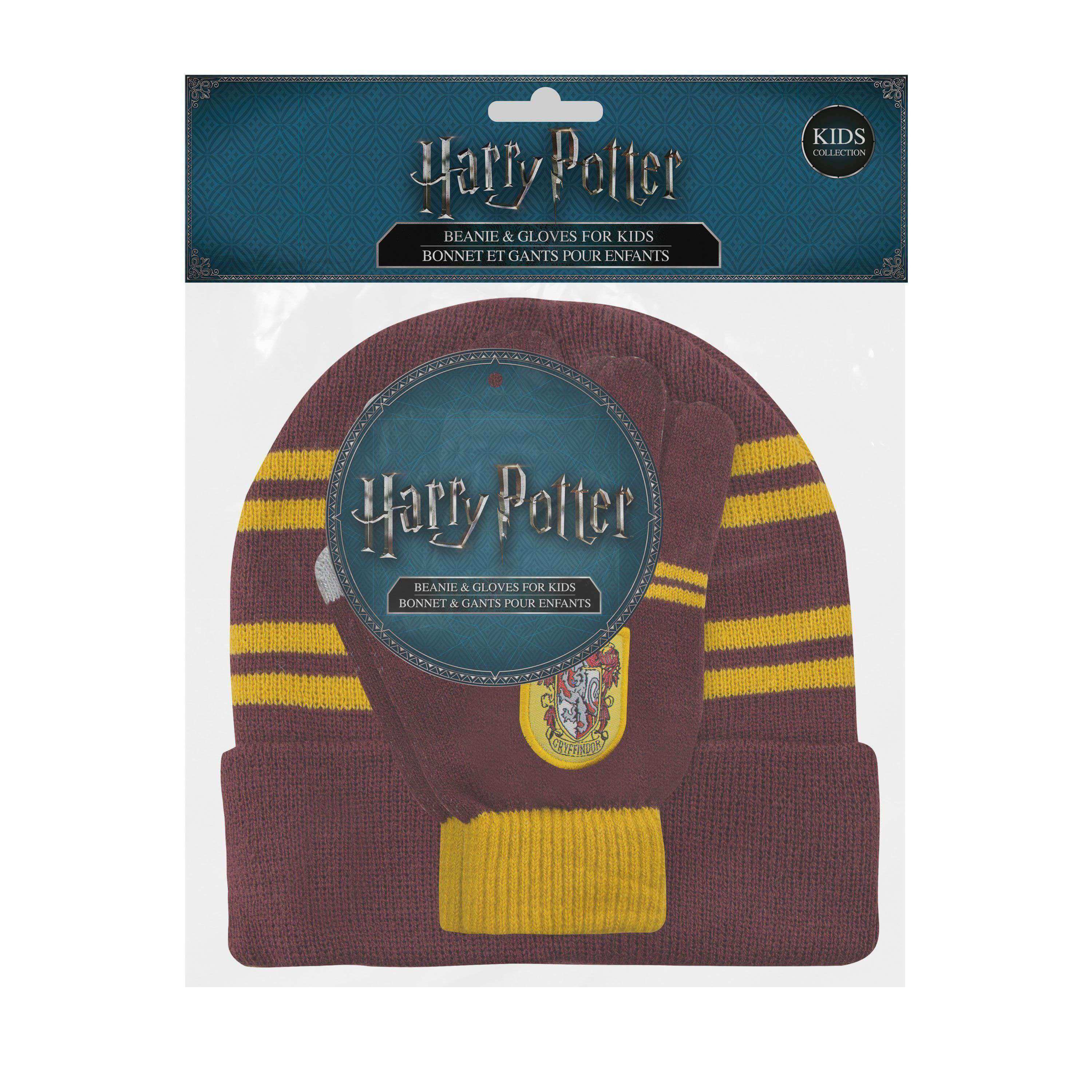 Kids Gryffindor set : Screentouch "Magic Touch" Gloves + Beanie - Olleke Wizarding Shop Amsterdam Brugge London