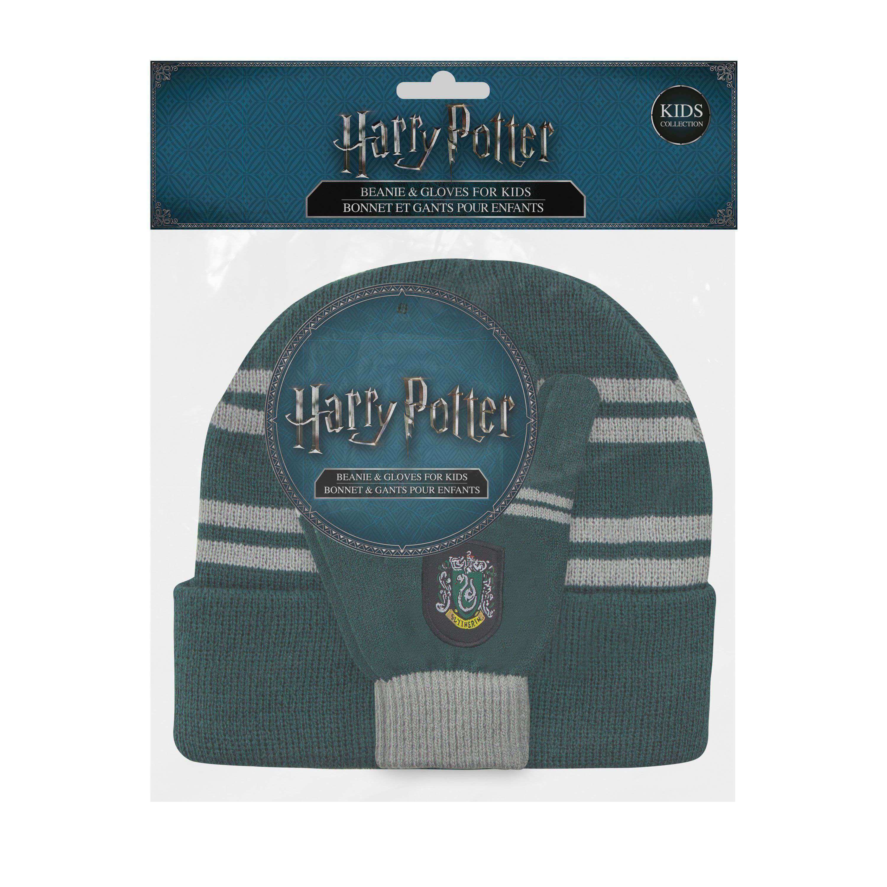 Kids set Slytherin : Screentouch "Magic Touch" Gloves + Beanie - Olleke Wizarding Shop Amsterdam Brugge London