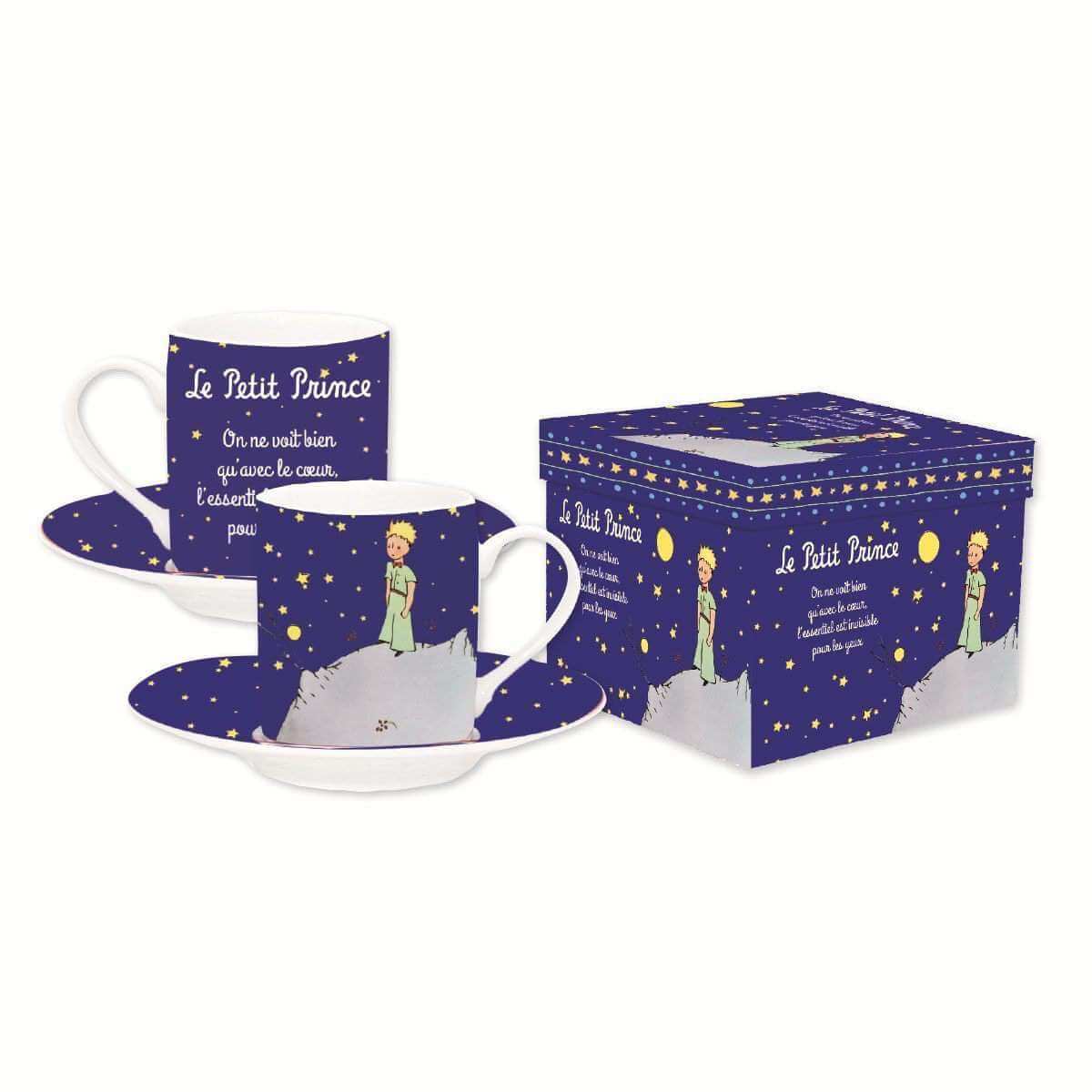 Little Prince Espresso Mugs Set Navy Blue - Olleke Wizarding Shop Amsterdam Brugge London