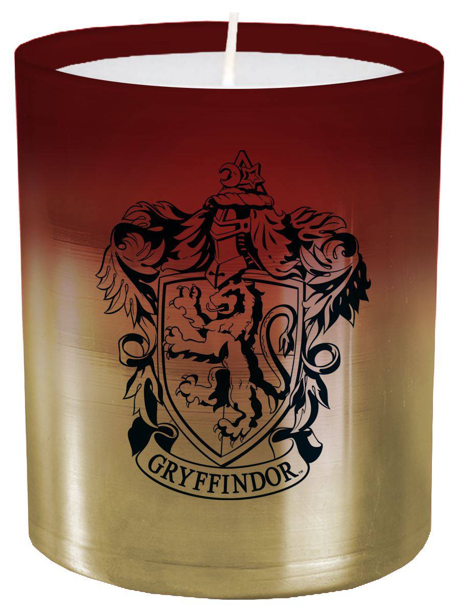 Harry Potter: Gryffindor Large Glass Candle - Olleke Wizarding Shop Amsterdam Brugge London