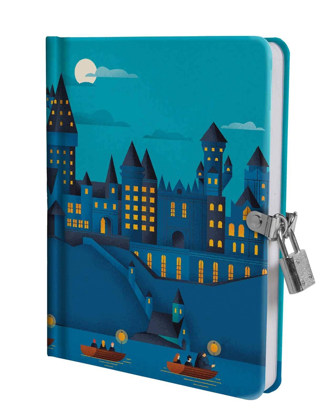 Harry Potter: Hogwarts Castle at Night Lock and Key Diary - Olleke Wizarding Shop Amsterdam Brugge London