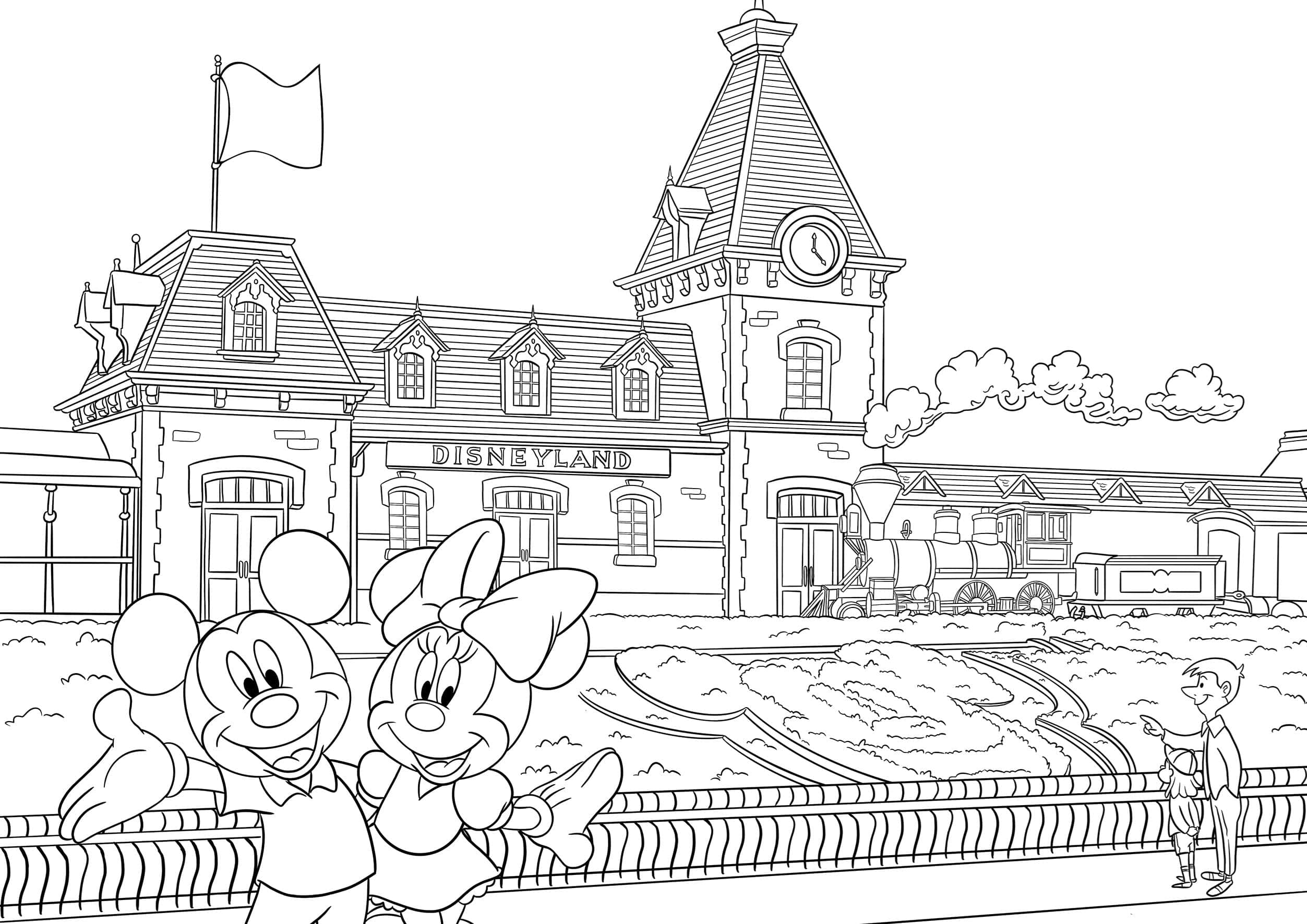 Disneyland Parks Colouring Book - Olleke Wizarding Shop Amsterdam Brugge London