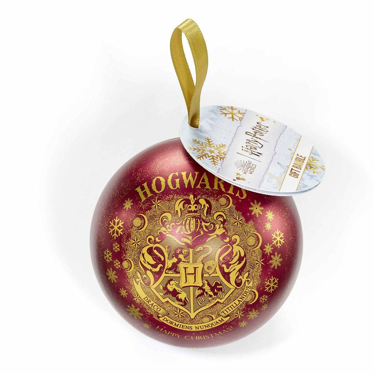 Harry Potter Hogwarts Crest Red Bauble with Time Turner Necklace - Olleke Wizarding Shop Amsterdam Brugge London