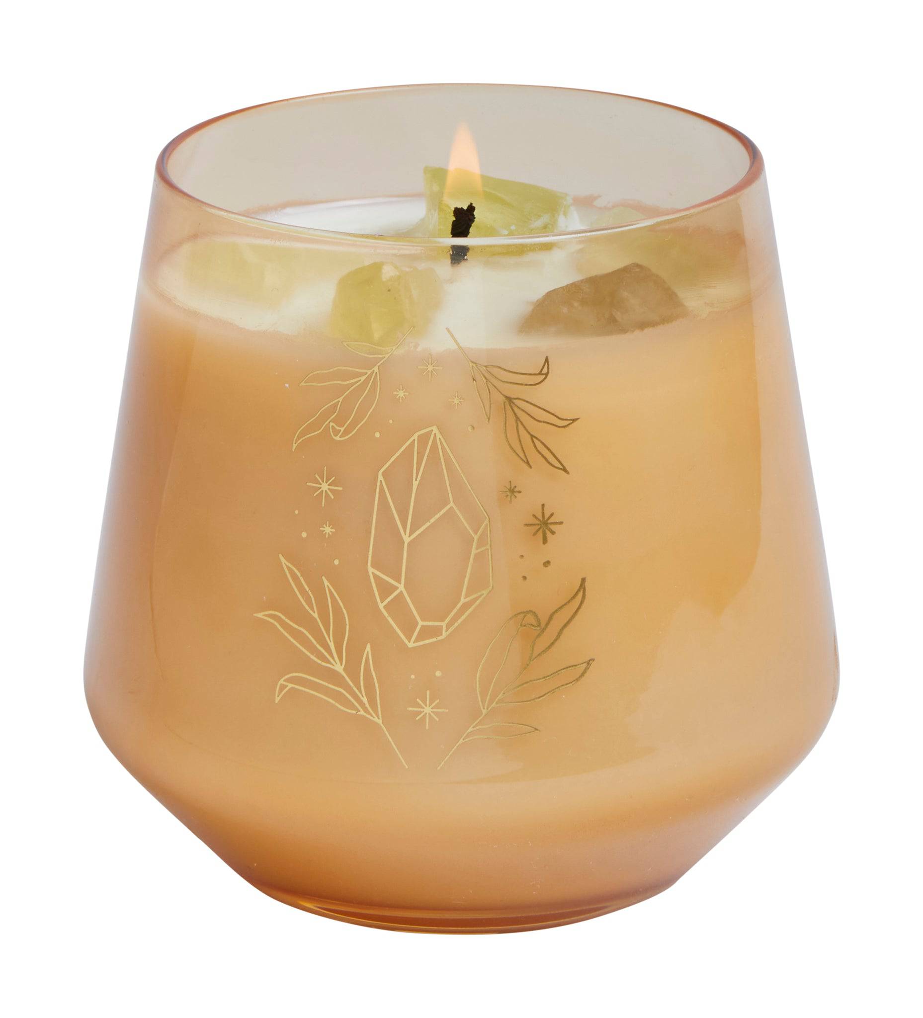 Citrine Crystal Healing Scented Glass Candle - Olleke Wizarding Shop Amsterdam Brugge London