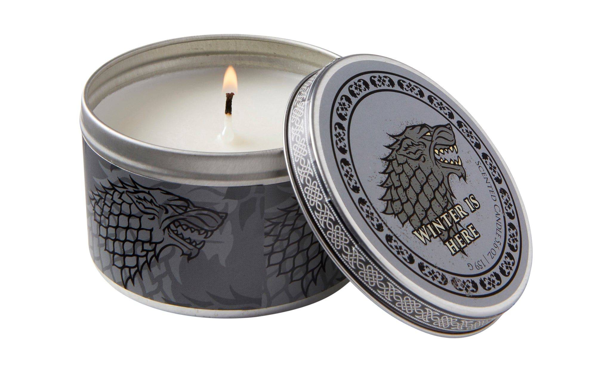 Game of Thrones: House Stark Scented Candle - Olleke Wizarding Shop Amsterdam Brugge London