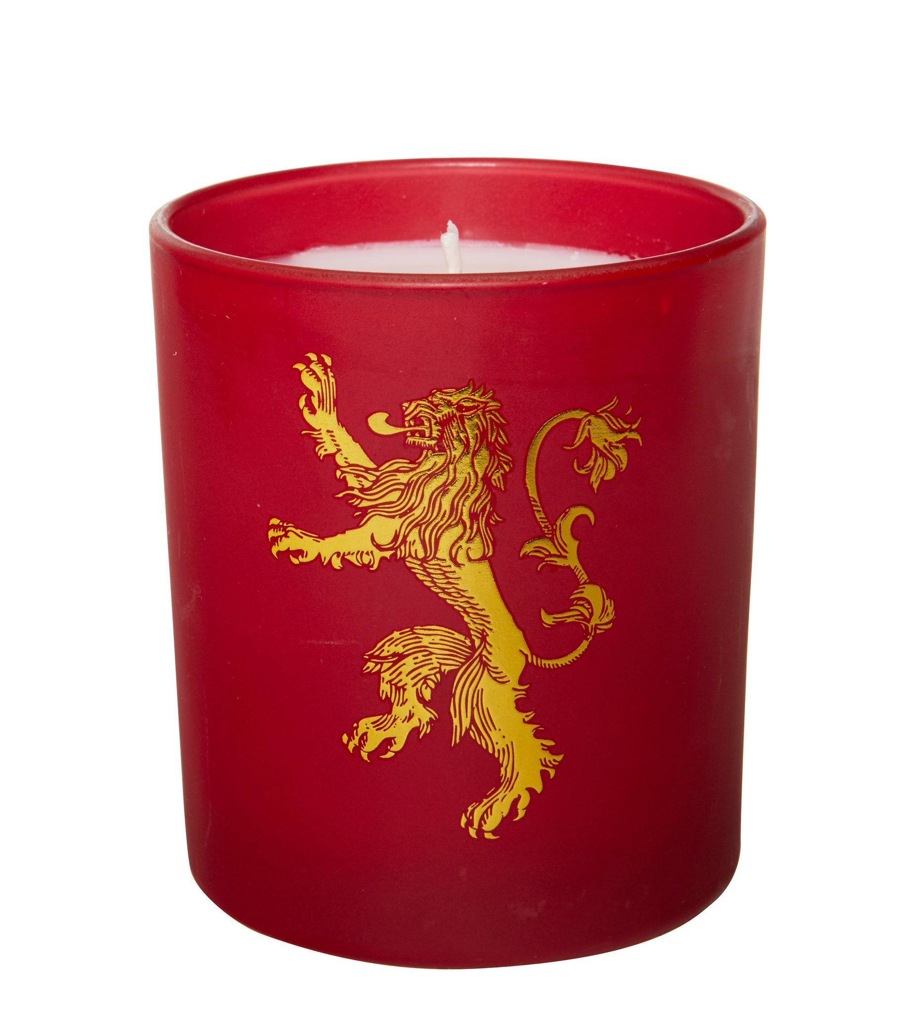 Game of Thrones: House Lannister Large Glass Candle - Olleke Wizarding Shop Amsterdam Brugge London