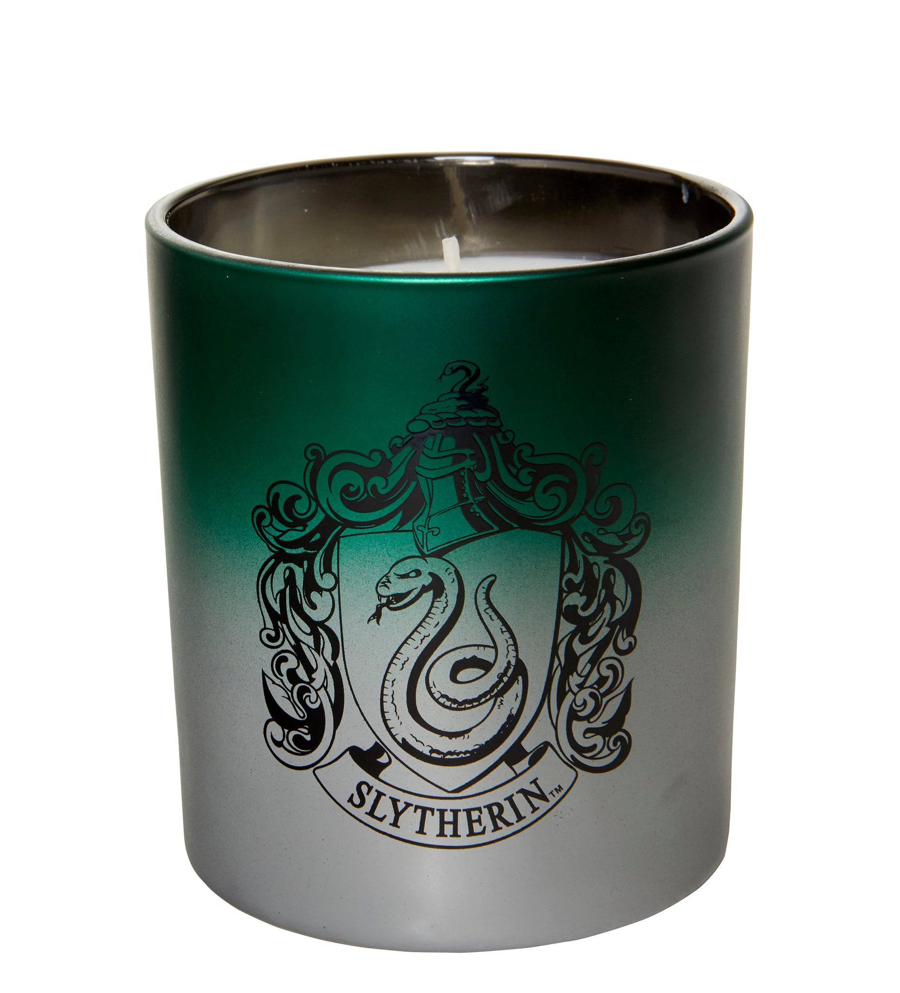 Harry Potter: Slytherin Large Glass Candle - Olleke Wizarding Shop Amsterdam Brugge London