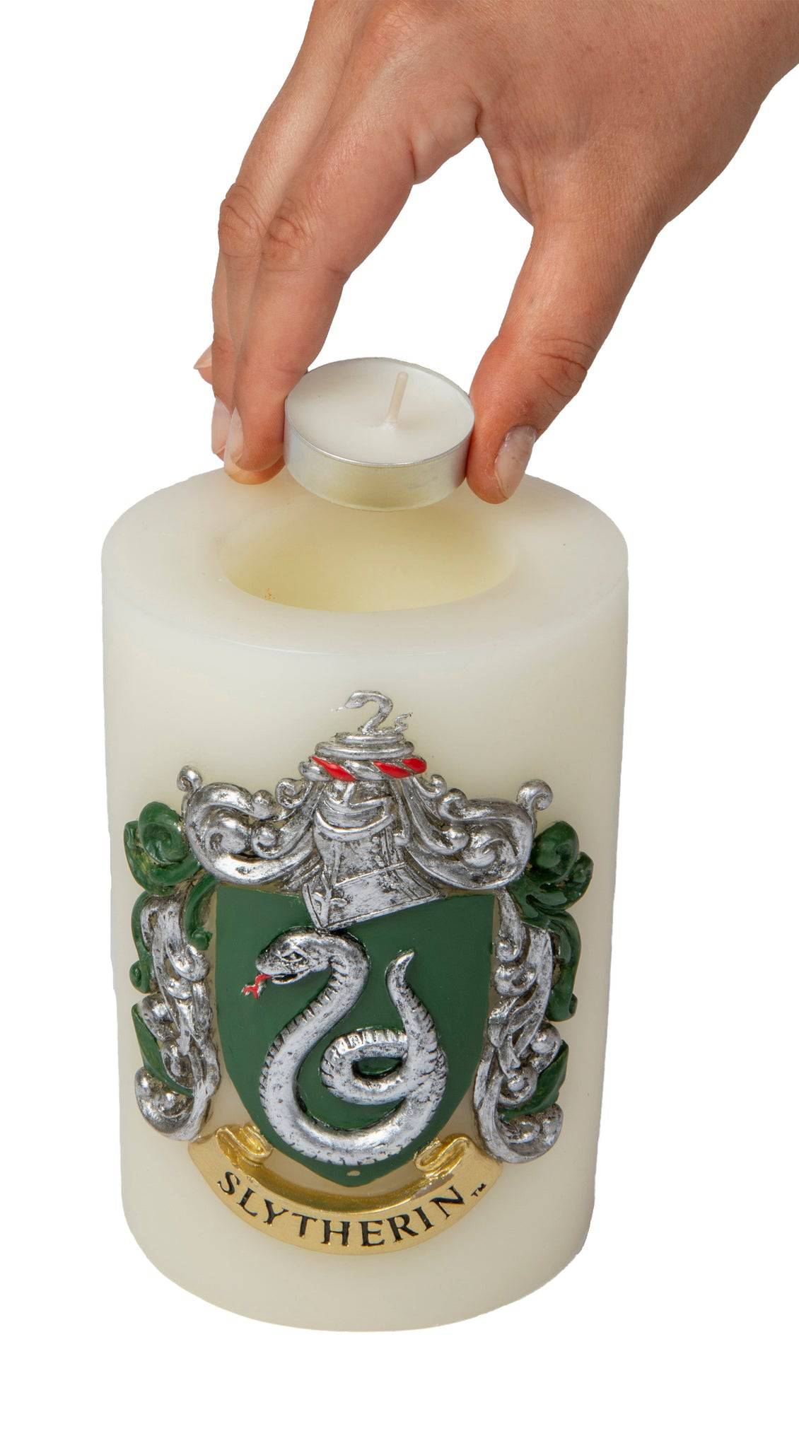 Harry Potter Slytherin Sculpted Insignia Candle - Olleke Wizarding Shop Amsterdam Brugge London