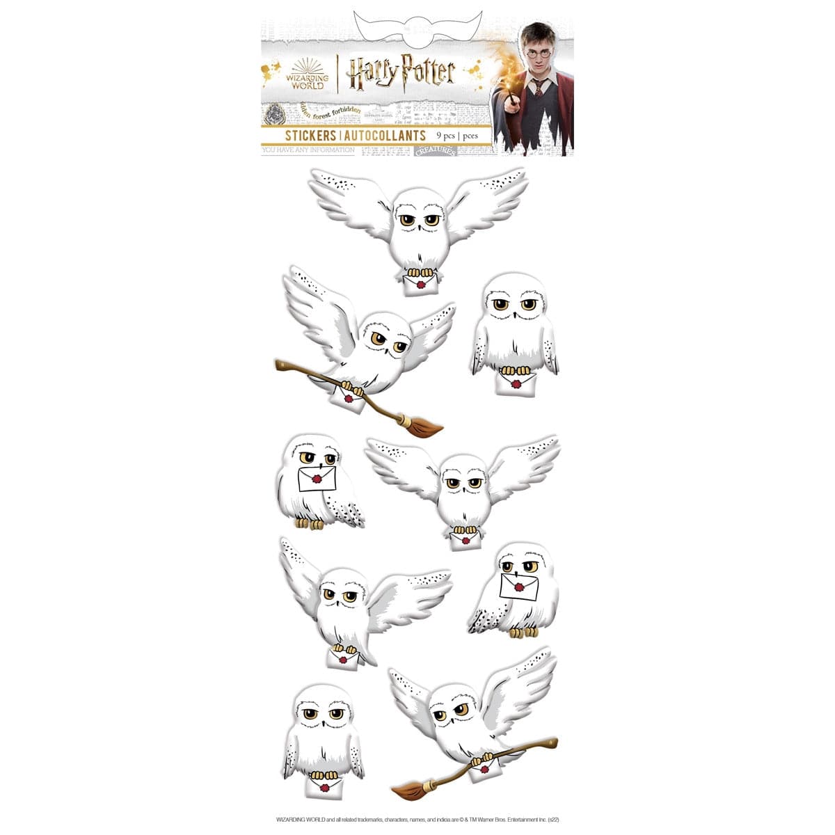 Harry Potter Puffy Stickers Hedwig - Olleke Wizarding Shop Amsterdam Brugge London