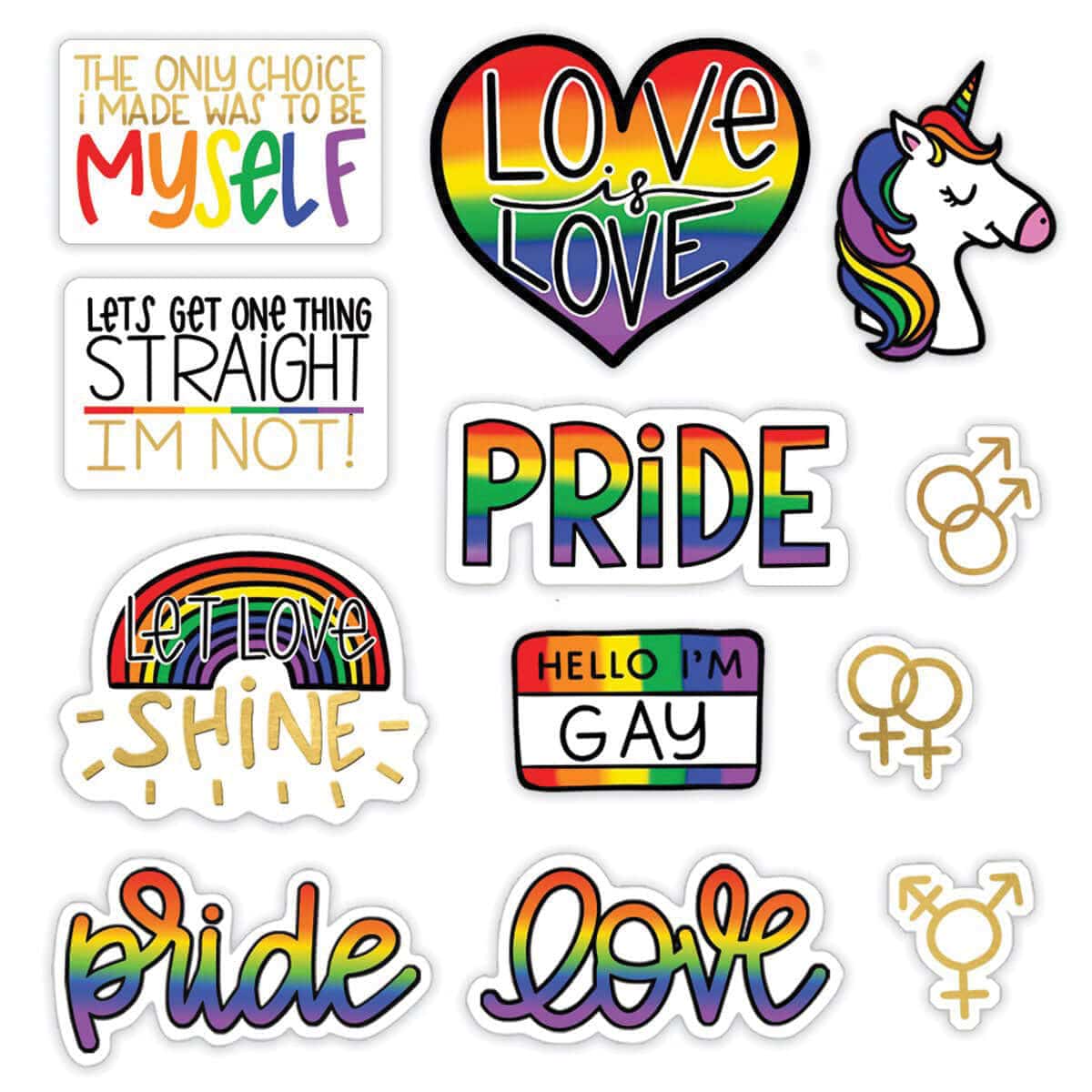 Love is Love Diecut Sticker Set - Olleke Wizarding Shop Amsterdam Brugge London