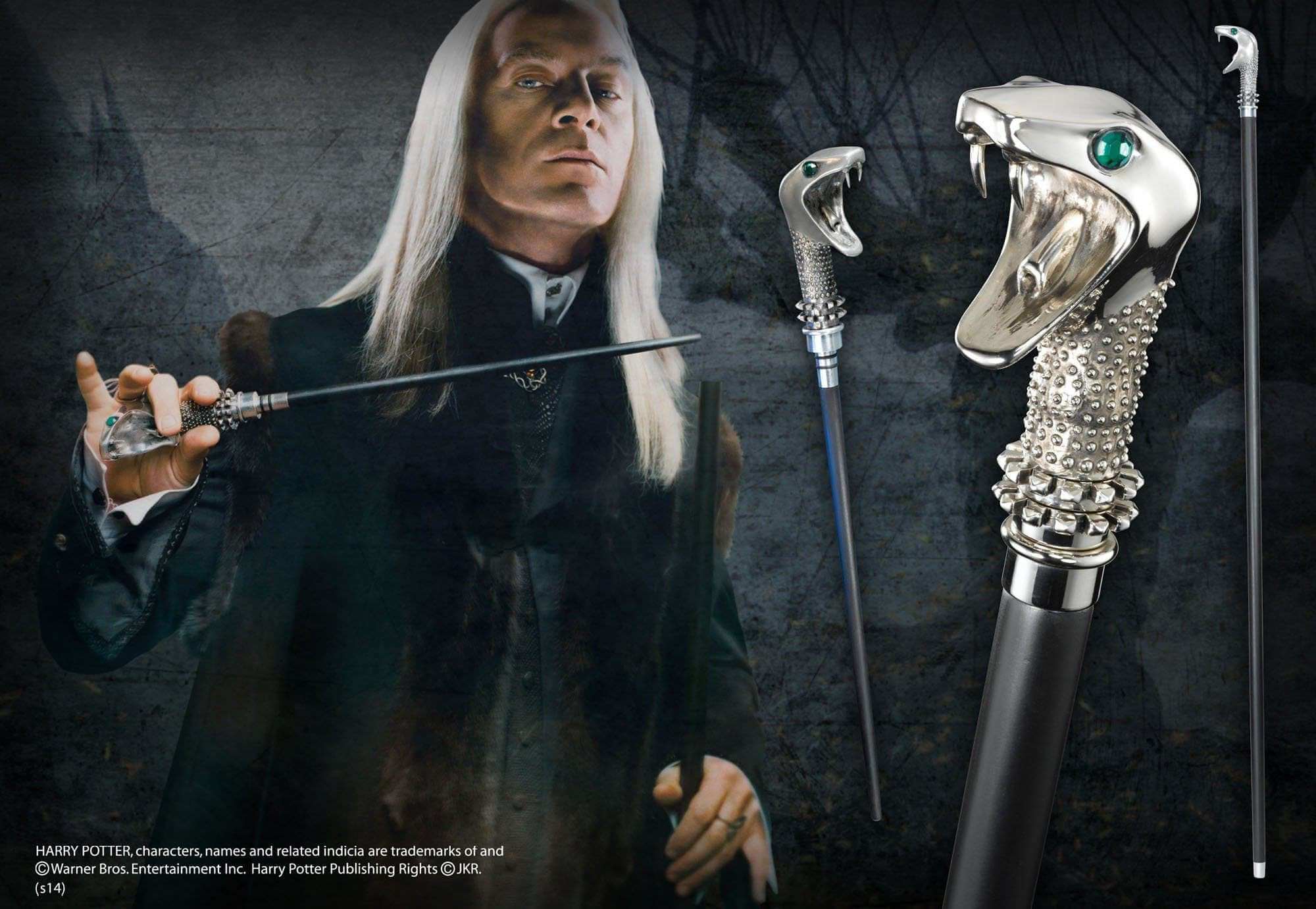 Lucius Malfoy Cane with Wand - Olleke Wizarding Shop Amsterdam Brugge London