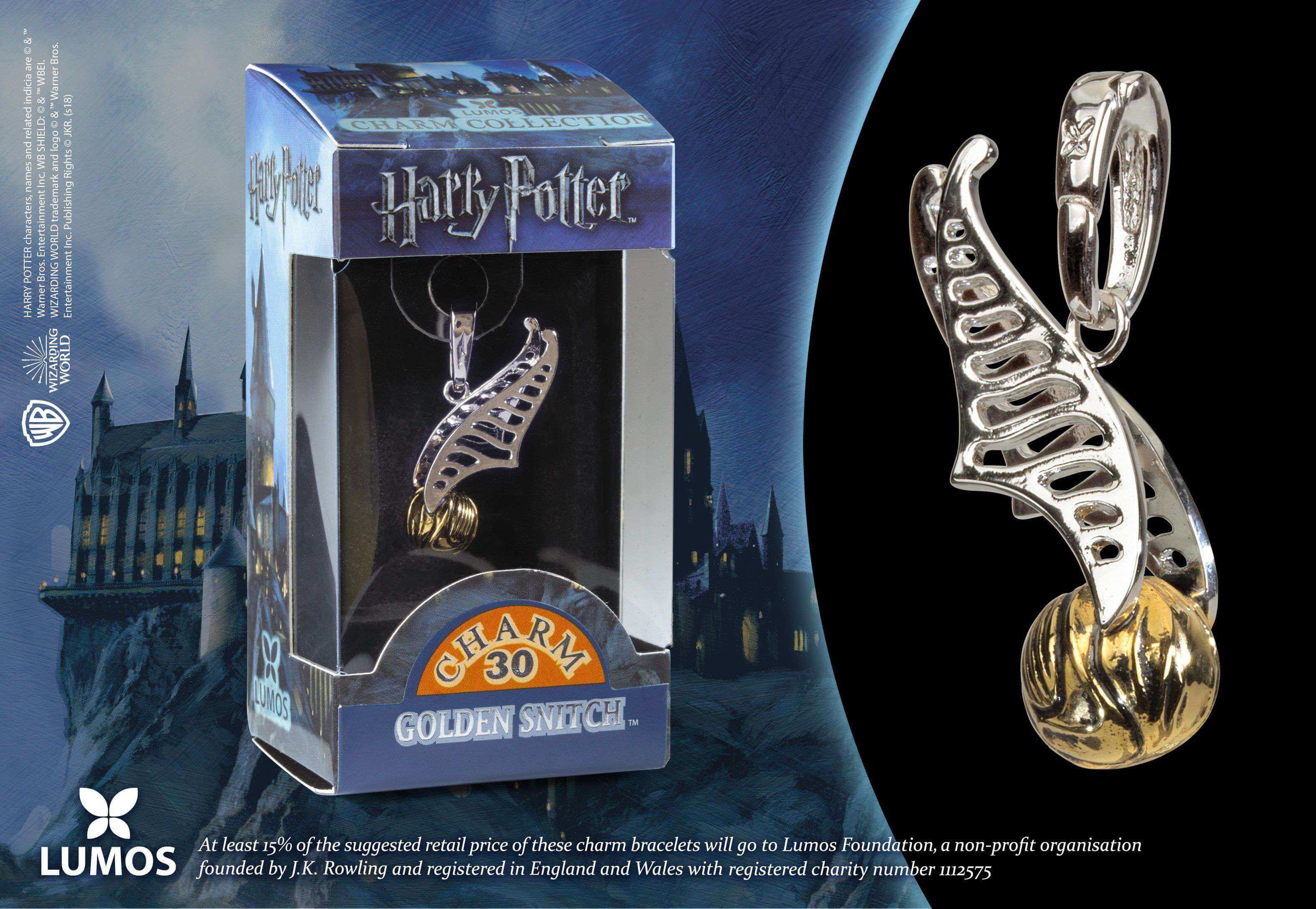 Lumos Charm 30 Golden Snitch - Olleke Wizarding Shop Amsterdam Brugge London