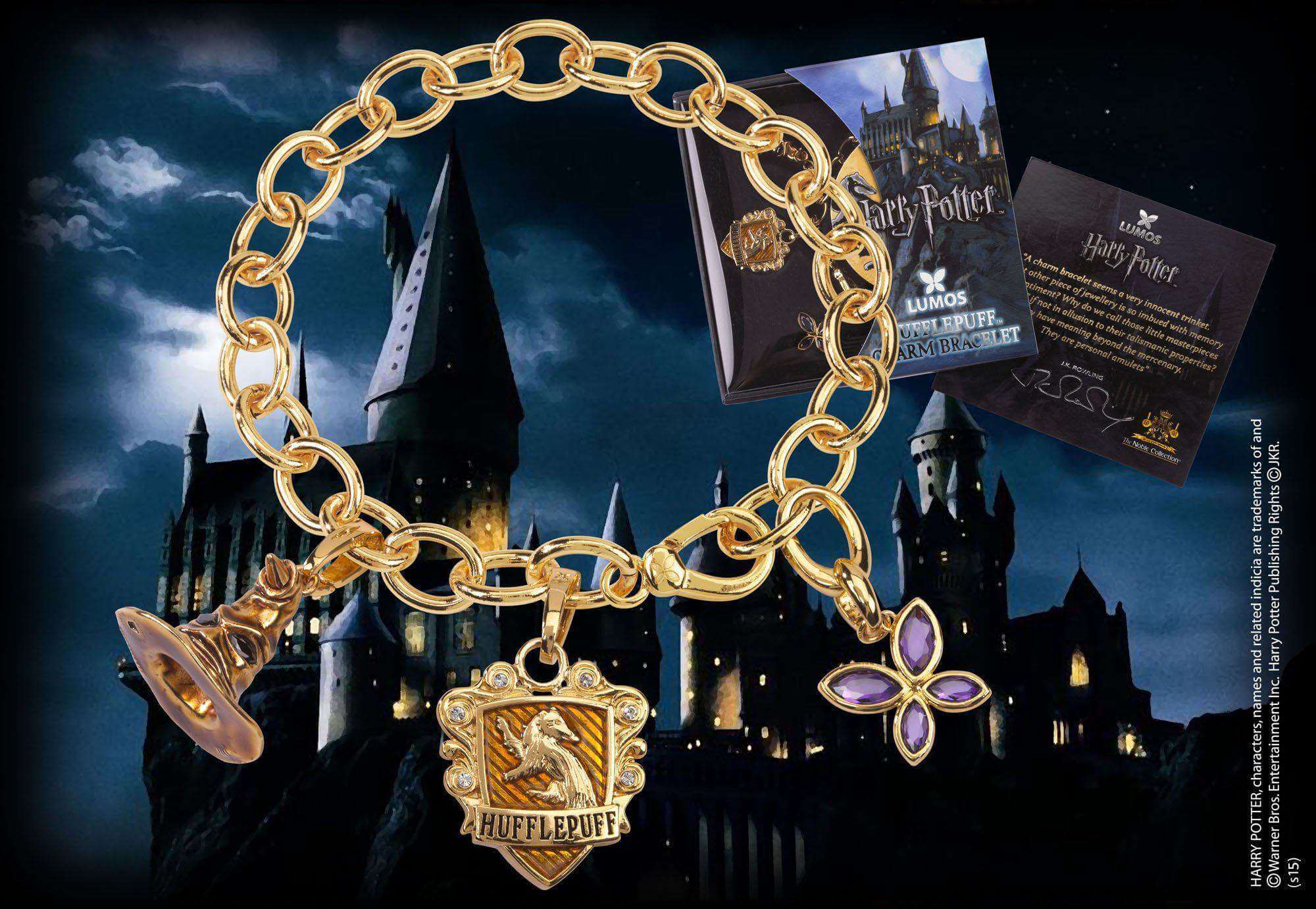 Lumos Hufflepuff Charm Bracelet - Olleke Wizarding Shop Amsterdam Brugge London