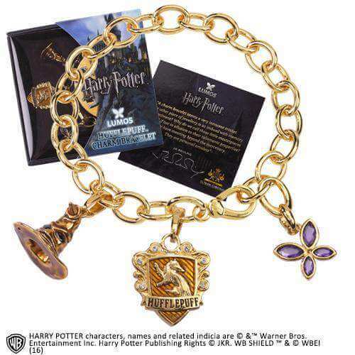 Lumos Hufflepuff Charm Bracelet - Olleke Wizarding Shop Amsterdam Brugge London