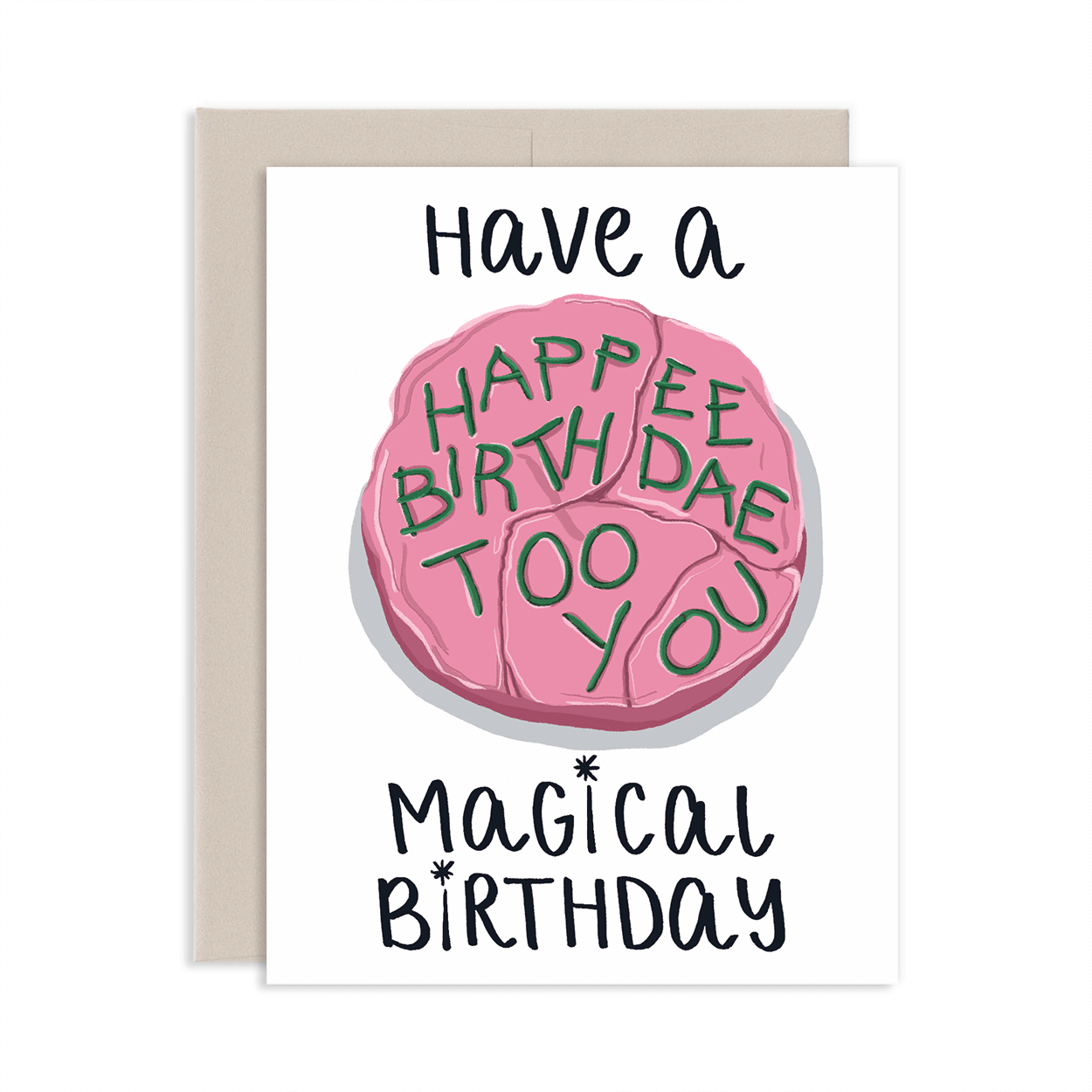 Magical Harry Potter Birthday Cake Card - Olleke Wizarding Shop Amsterdam Brugge London