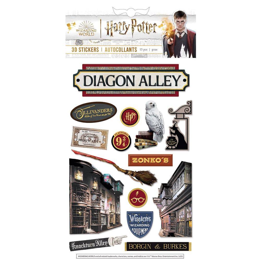 Harry Potter Stickers - Diagon Alley 3D - Olleke Wizarding Shop Amsterdam Brugge London