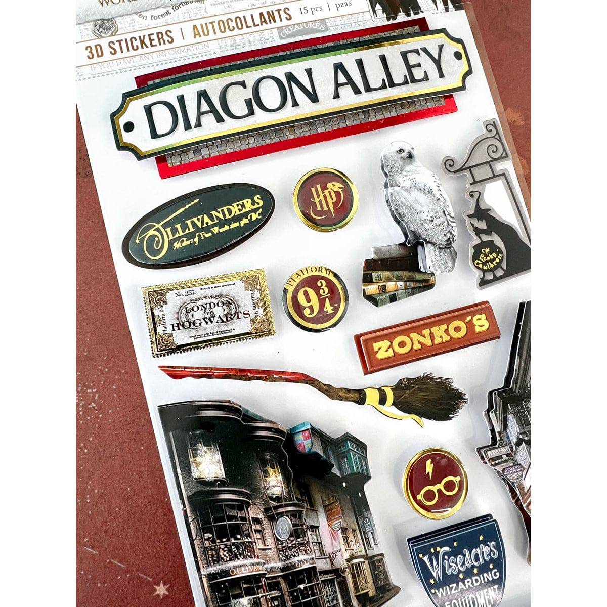 Harry Potter Stickers - Diagon Alley 3D - Olleke Wizarding Shop Amsterdam Brugge London