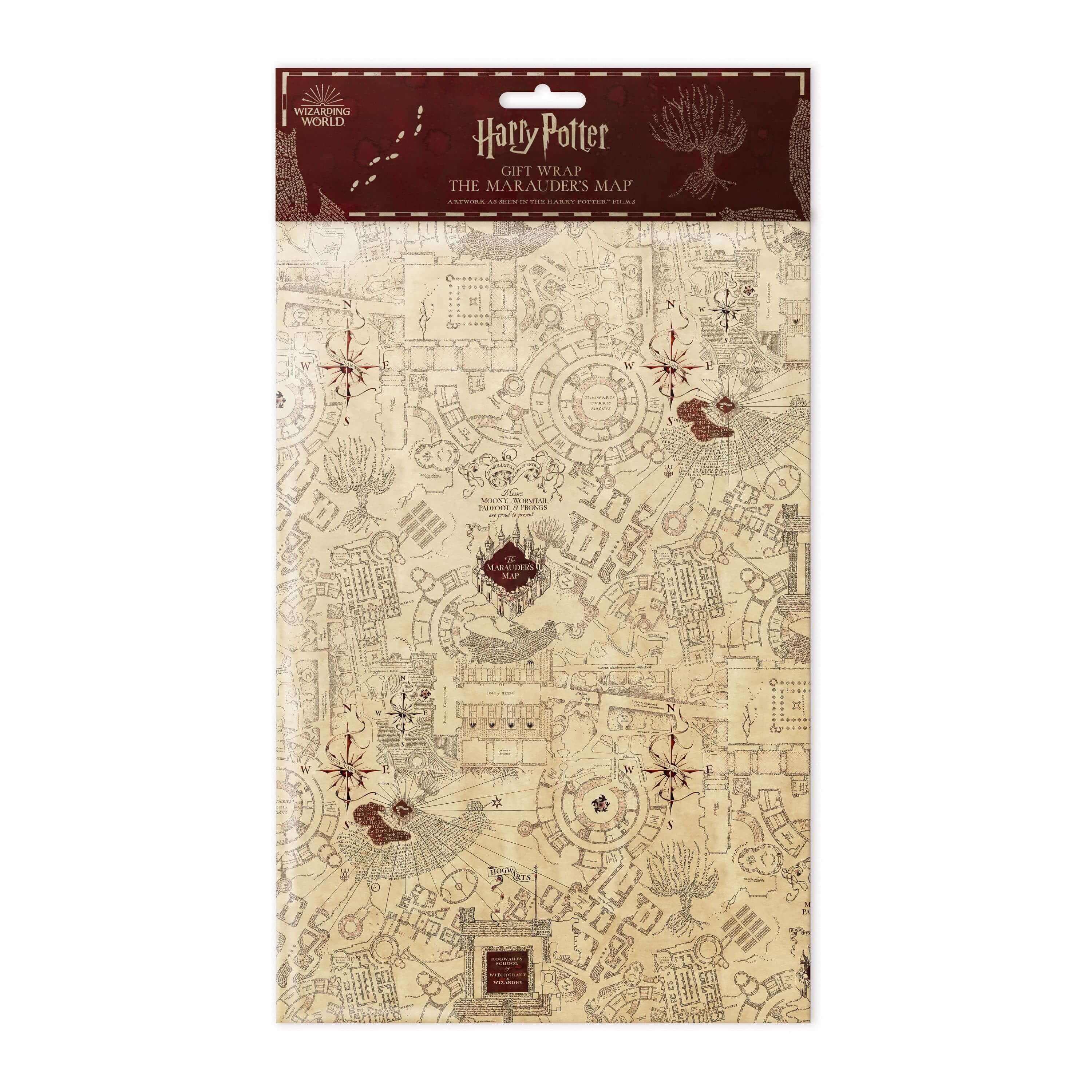 Marauder's Map Gift Wrap - Olleke Wizarding Shop Amsterdam Brugge London