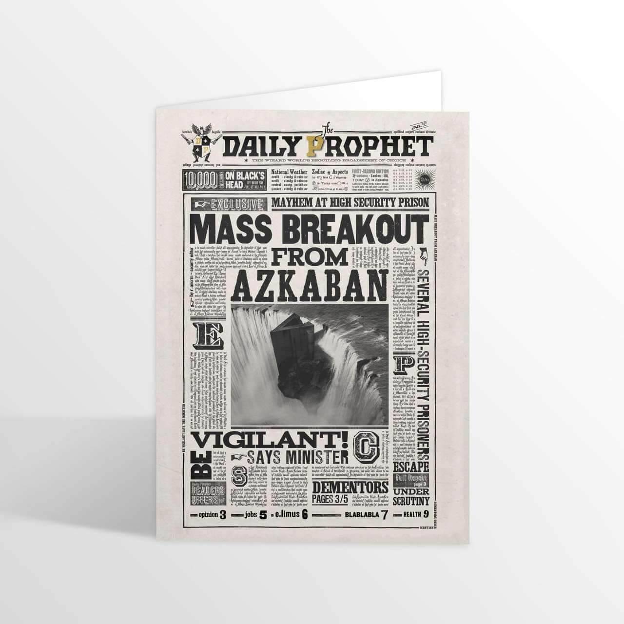 Mass Breakout From Azkaban Lenticular NoteCard - Olleke Wizarding Shop Amsterdam Brugge London