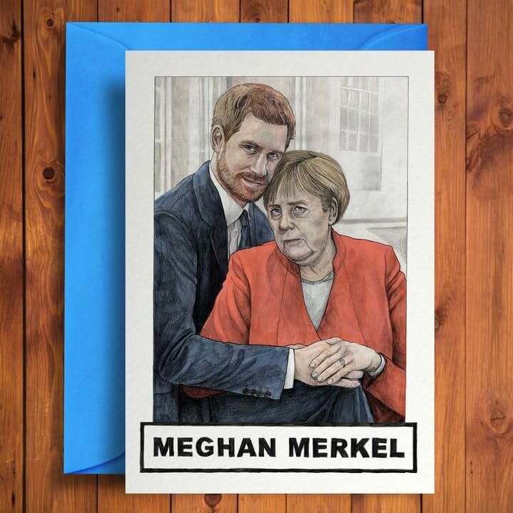 Meghan Merkel Greeting Card - Olleke Wizarding Shop Amsterdam Brugge London