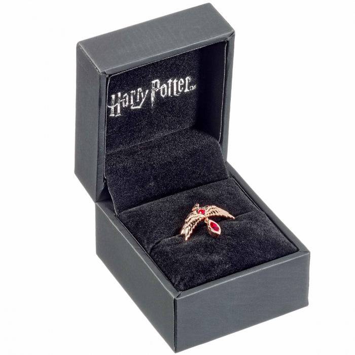 Harry Potter Sterling Silver Fawkes Rose Gold Plated Ring - Olleke Wizarding Shop Amsterdam Brugge London