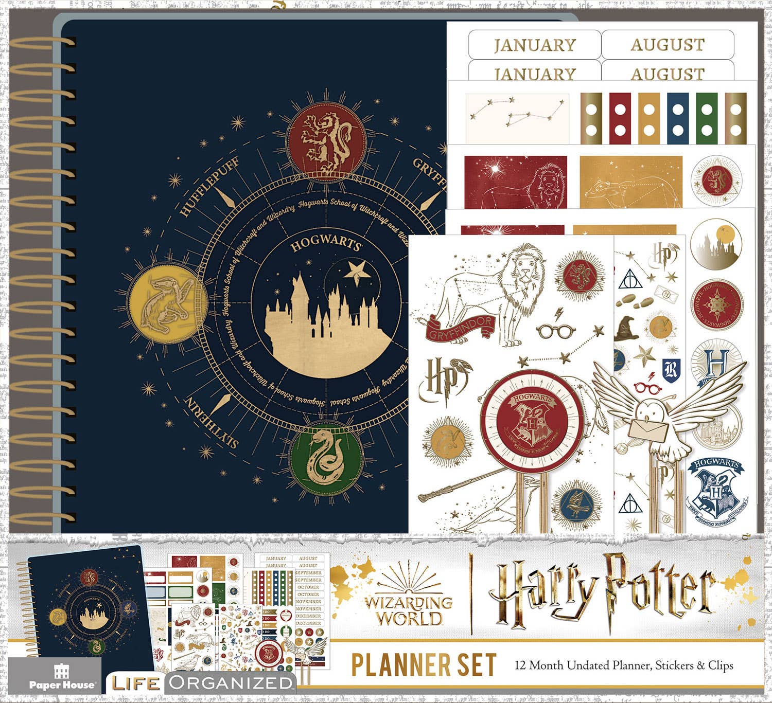 Harry Potter Weekly Planner Set - Undated Navy Constellation - Olleke Wizarding Shop Amsterdam Brugge London