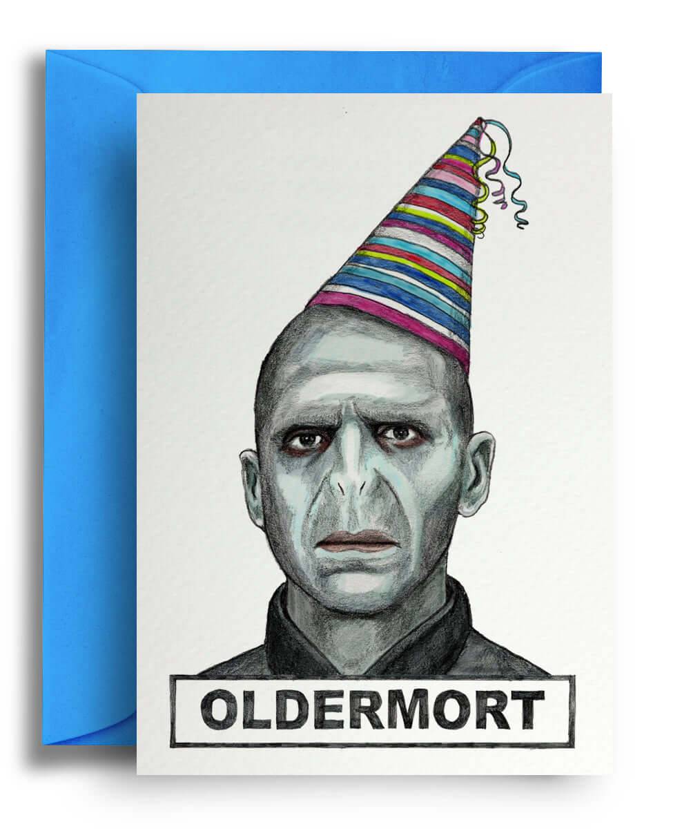 Oldermort Greeting Card - Olleke Wizarding Shop Amsterdam Brugge London