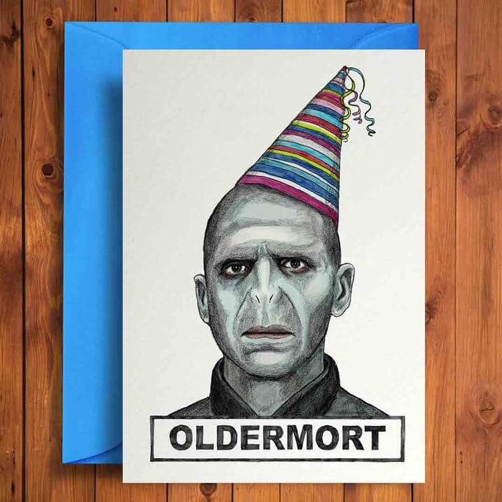 Oldermort Greeting Card - Olleke Wizarding Shop Amsterdam Brugge London