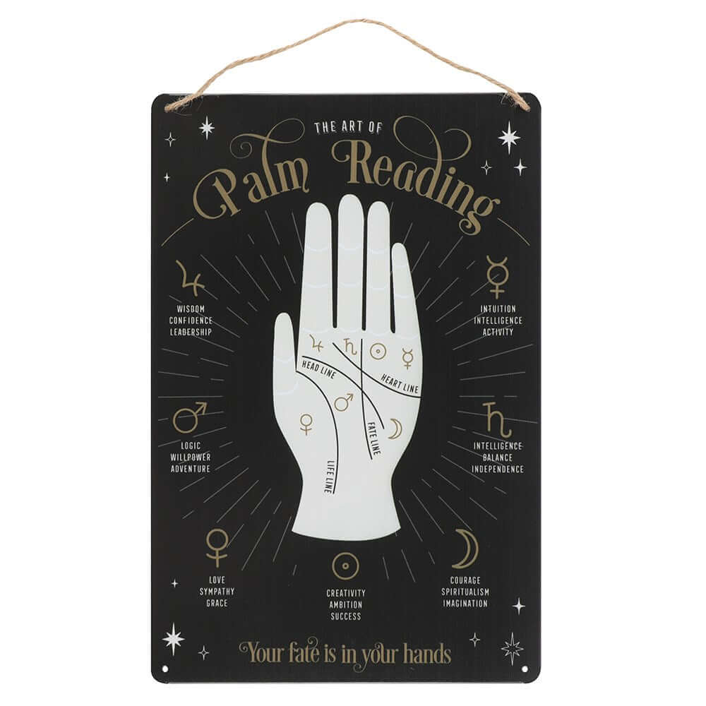 Palm Reading Metal Sign - Olleke Wizarding Shop Amsterdam Brugge London