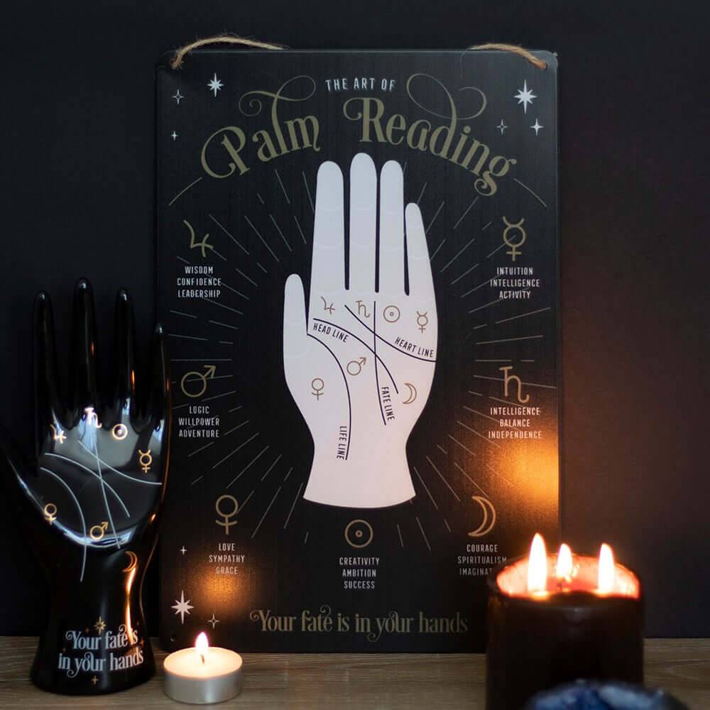 Palm Reading Metal Sign - Olleke Wizarding Shop Amsterdam Brugge London