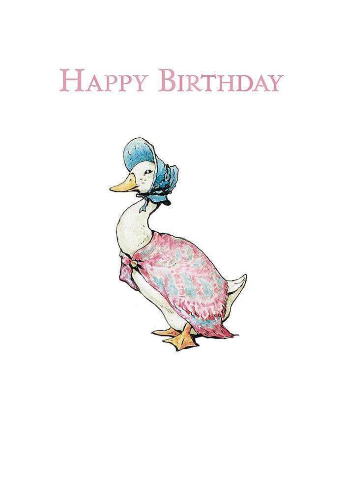 Peter Rabbit Card: Happy Birthday Jemima - Olleke Wizarding Shop Amsterdam Brugge London