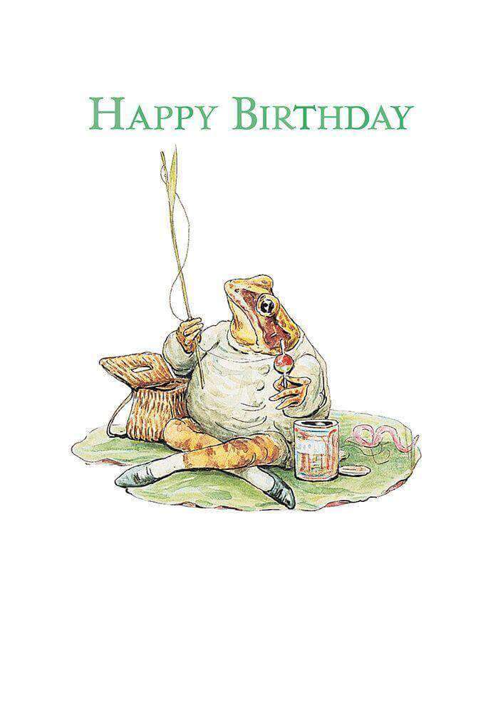 Peter Rabbit Card: Jeremy Fisher Happy Birthday - Olleke Wizarding Shop Amsterdam Brugge London