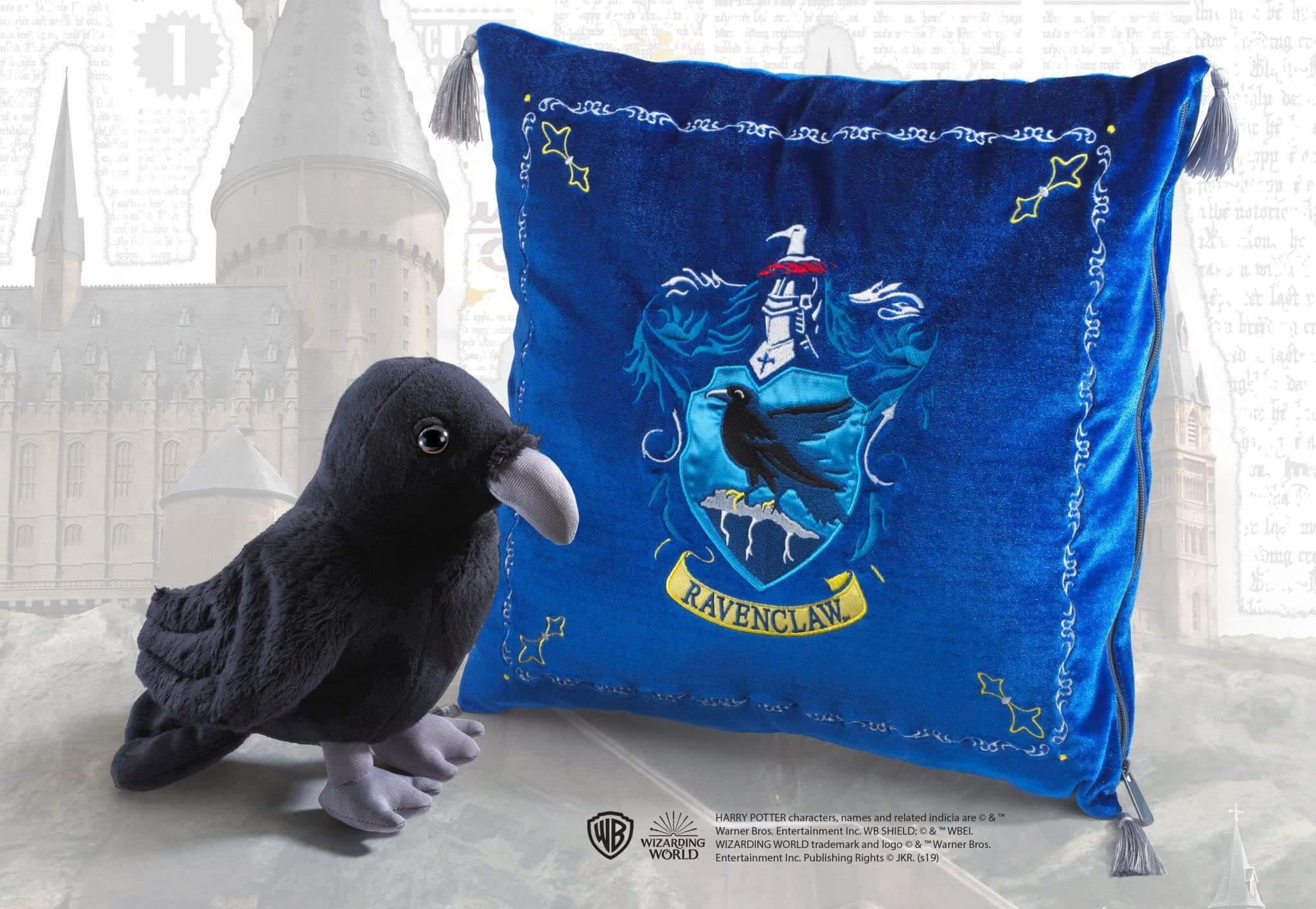 Plush Ravenclaw House Mascot & Cushion - Olleke Wizarding Shop Amsterdam Brugge London