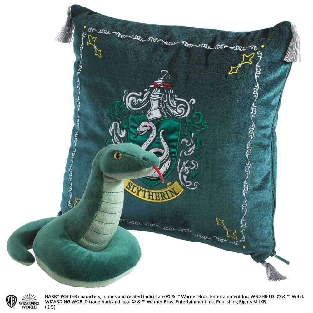 Plush Slytherin House Mascot & Cushion - Olleke Wizarding Shop Amsterdam Brugge London