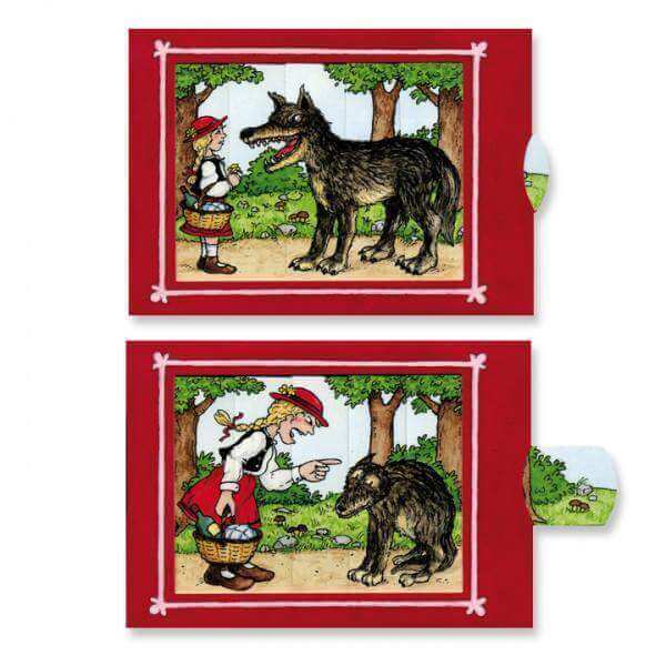 Red Riding Hood slide card - Olleke Wizarding Shop Amsterdam Brugge London