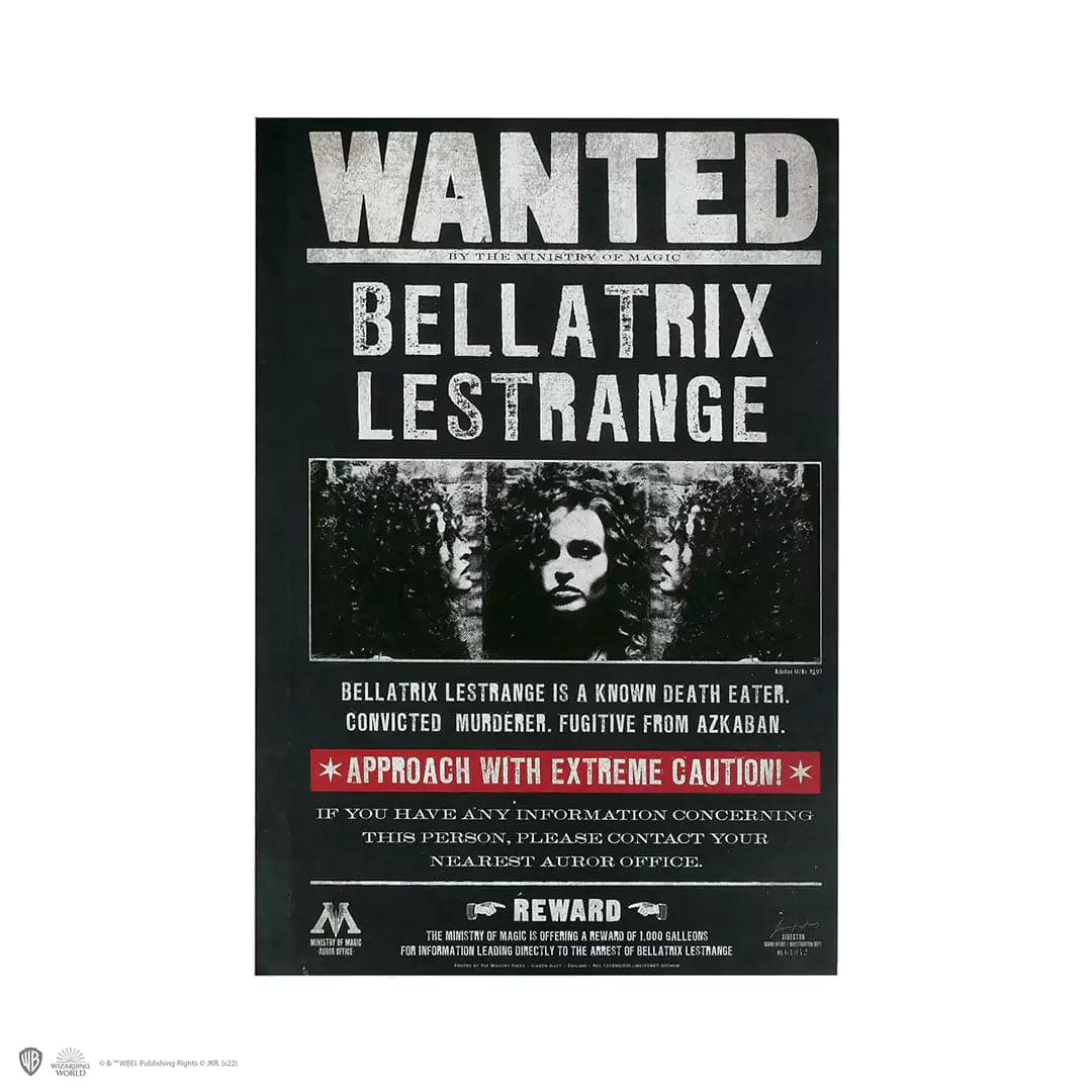 Wanted Bellatrix Lestrange Notebook - Olleke Wizarding Shop Amsterdam Brugge London