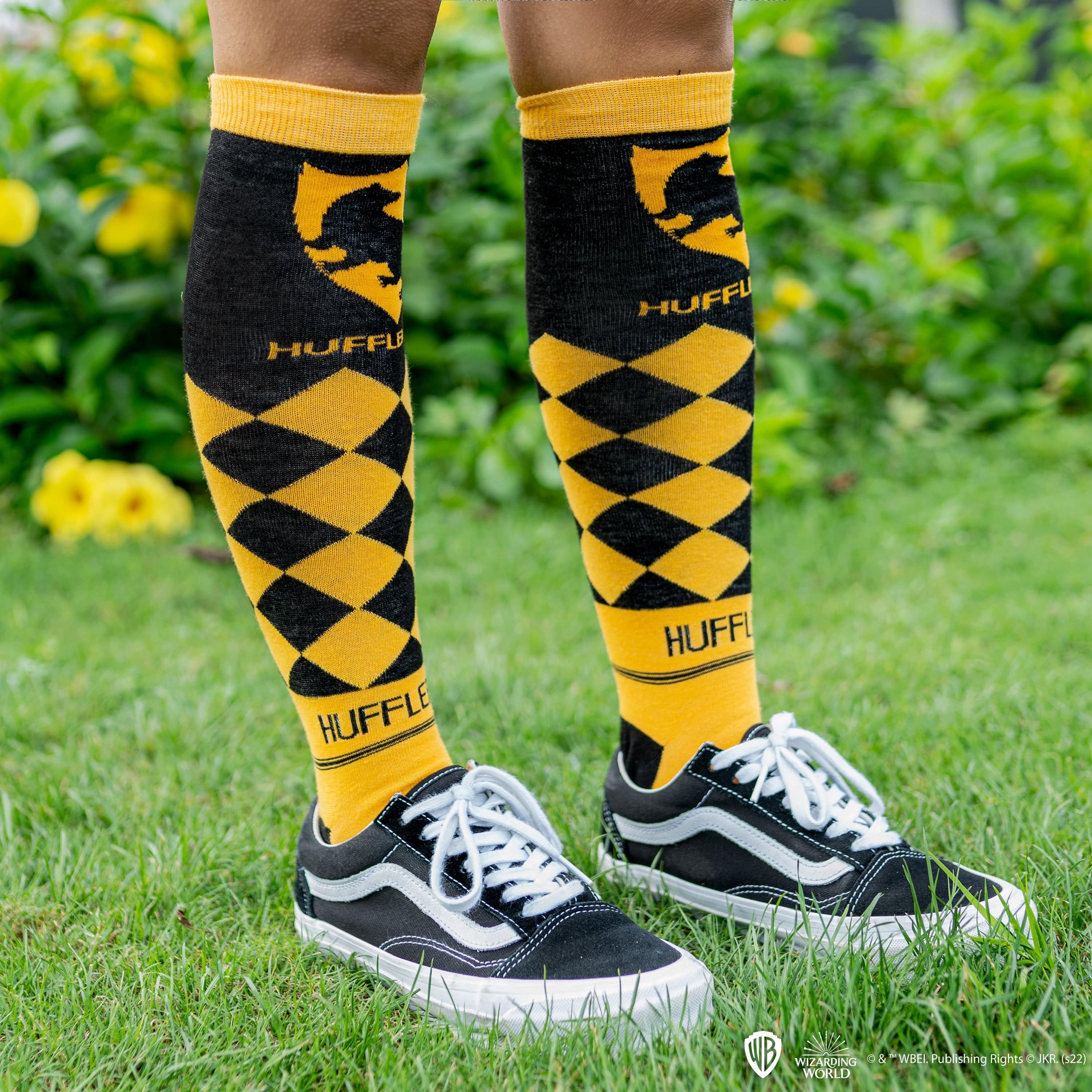 Harry Potter Set of 3 Hufflepuff High Socks - Olleke Wizarding Shop Amsterdam Brugge London