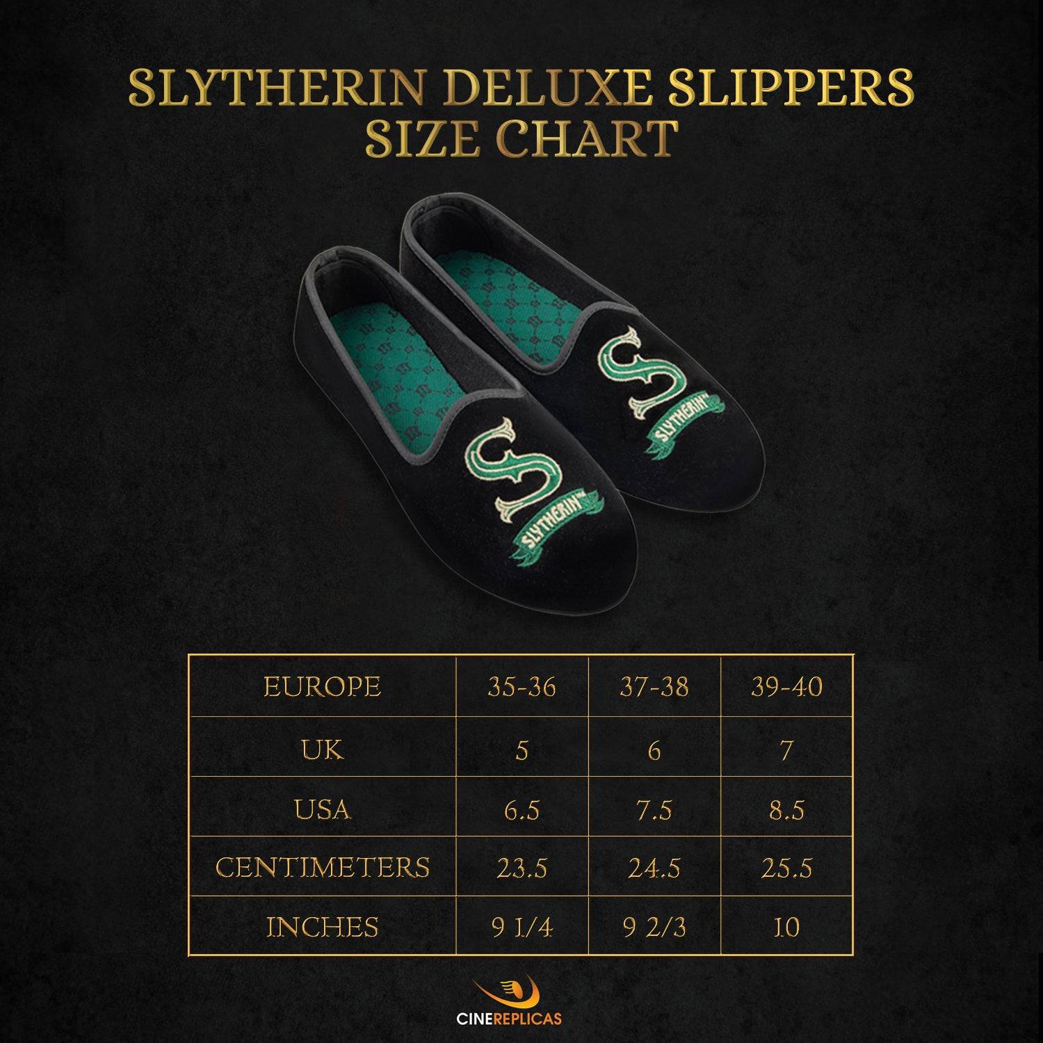 Slytherin Deluxe Slippers - Olleke Wizarding Shop Amsterdam Brugge London