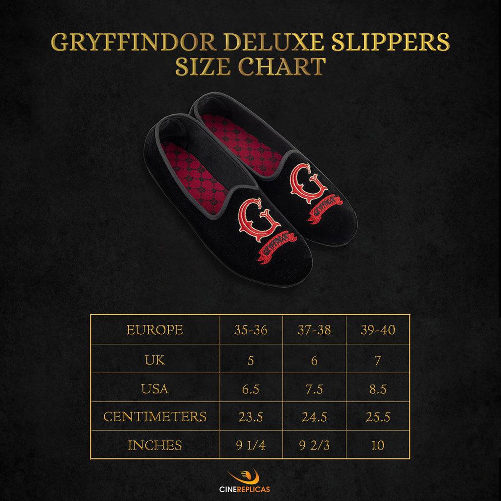 Gryffindor Deluxe Slippers - Olleke Wizarding Shop Amsterdam Brugge London