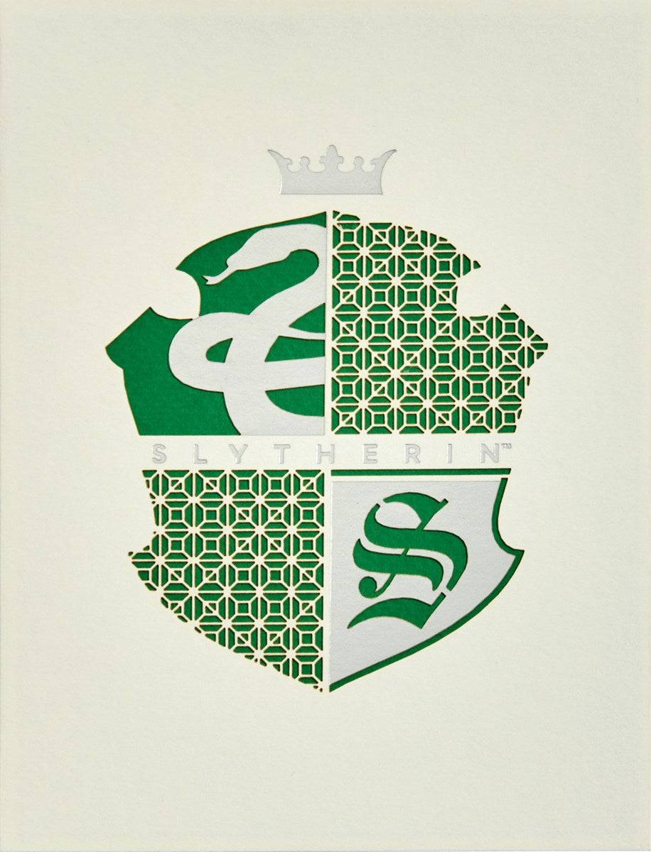 Harry Potter: Slytherin Laser Die-Cut Card - Olleke Wizarding Shop Amsterdam Brugge London