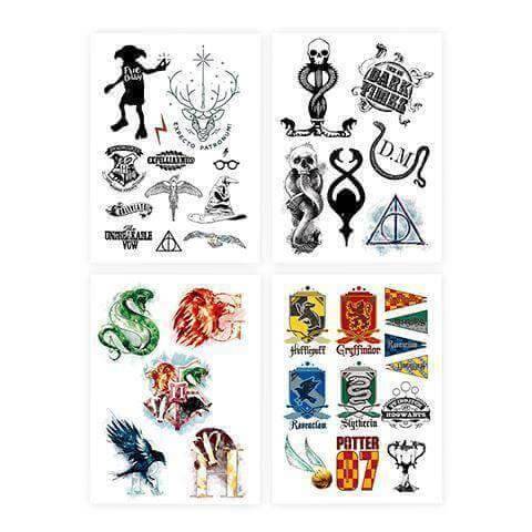 Set of 35 temporary tattoos - Harry Potter - Olleke Wizarding Shop Amsterdam Brugge London