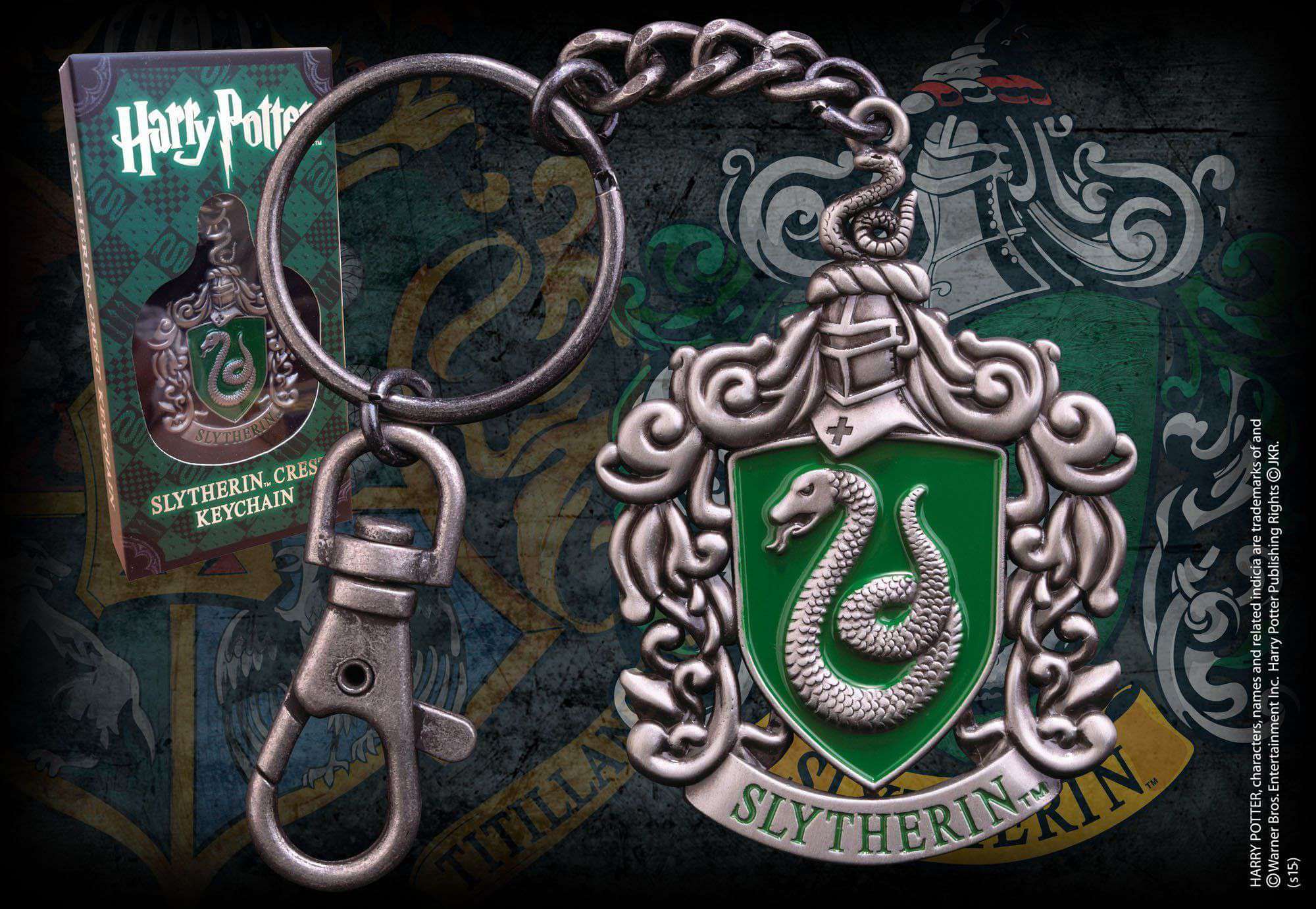 Slytherin Crest Keychain - Olleke Wizarding Shop Amsterdam Brugge London