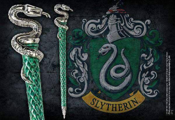 Slytherin Pen Silver Plated - Olleke Wizarding Shop Amsterdam Brugge London