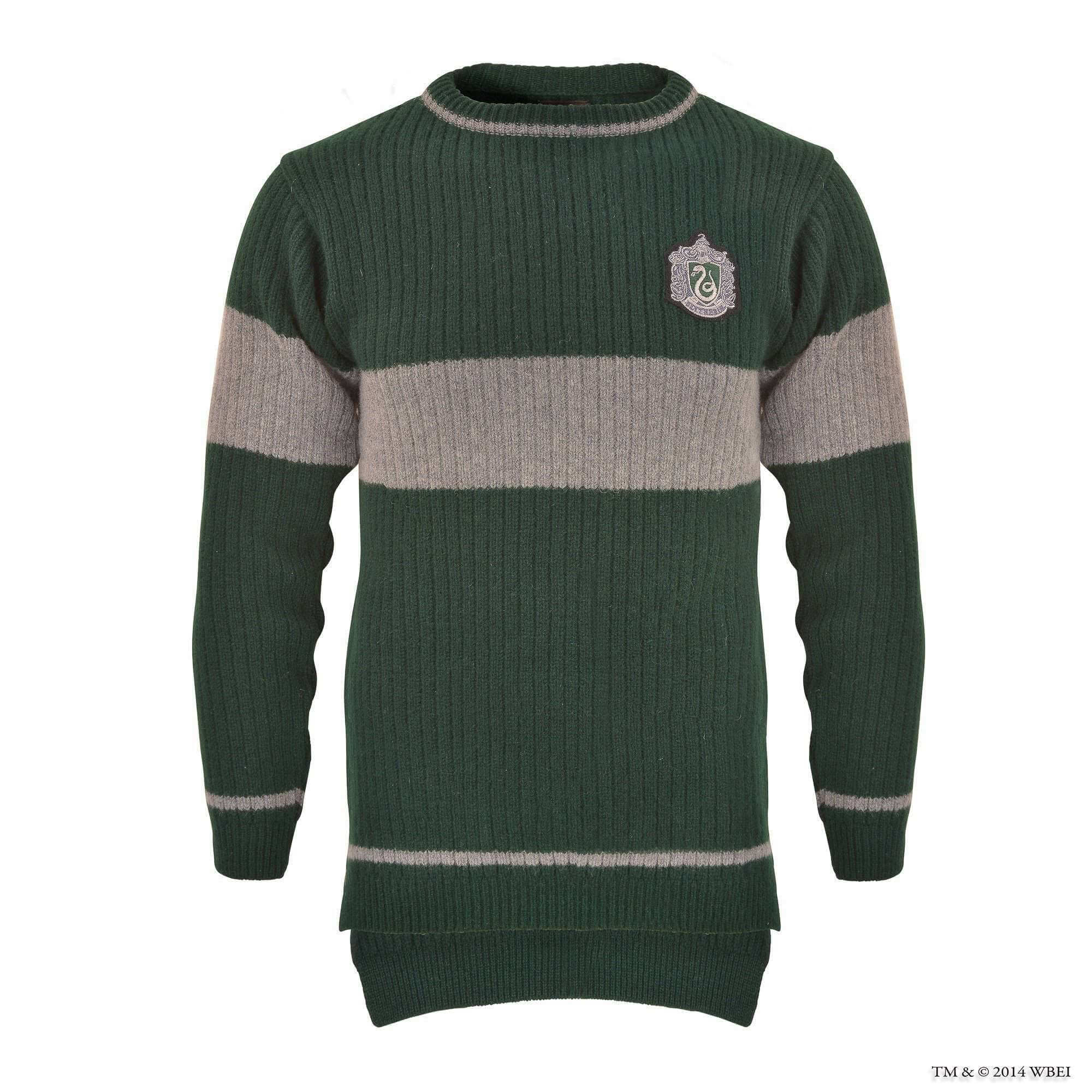 Slytherin Quidditch Knitted Adult Jumper - Olleke Wizarding Shop Amsterdam Brugge London