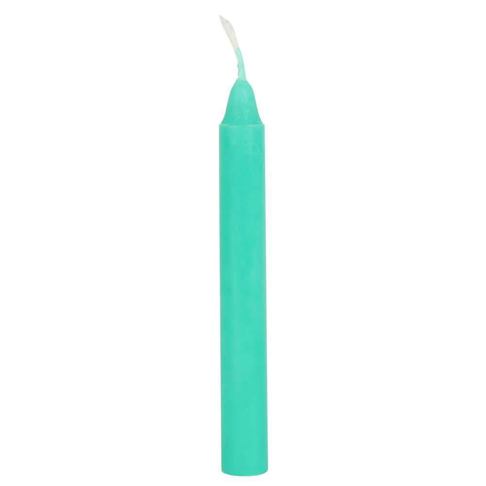 Spell Candles Pack of 12 Green - Luck - Olleke Wizarding Shop Amsterdam Brugge London