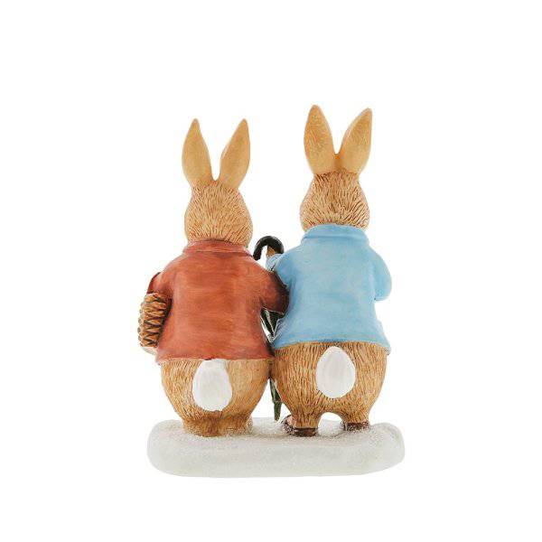 Peter Rabbit and Flopsy in Winter Figurine - Olleke Wizarding Shop Amsterdam Brugge London