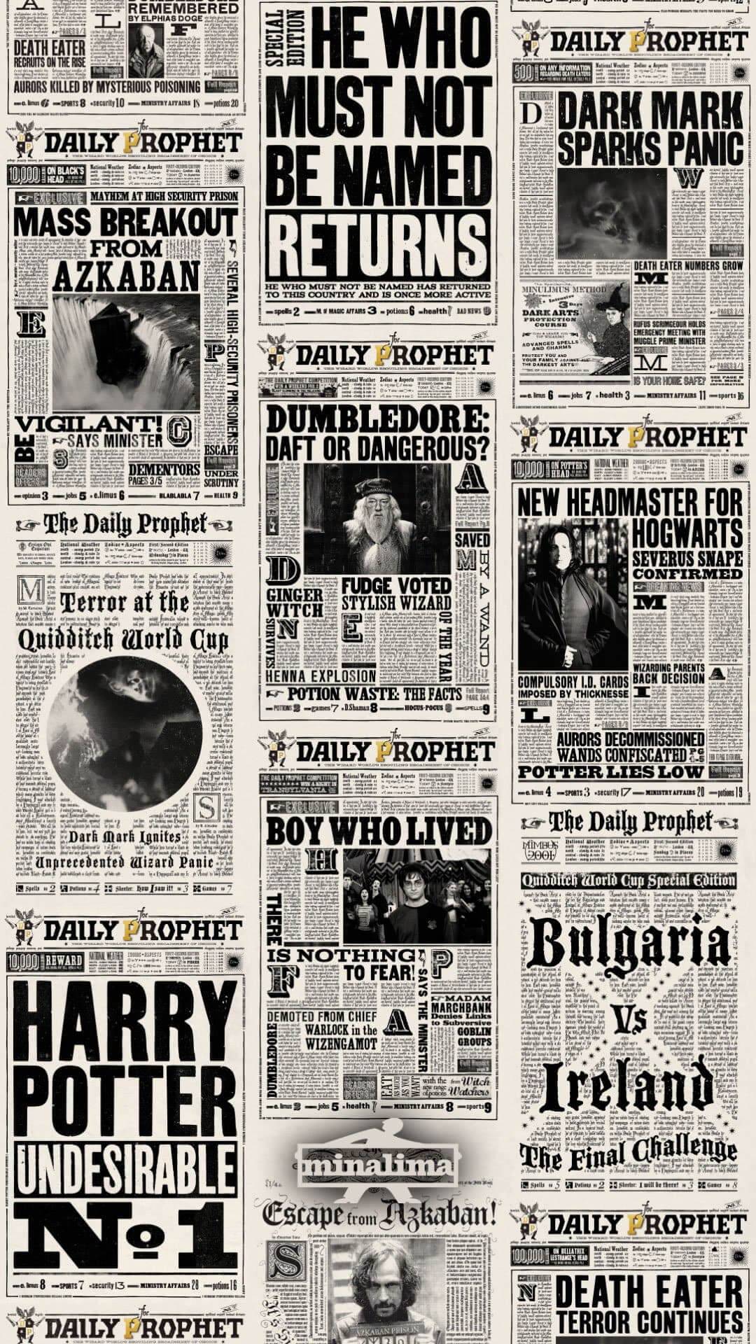 The Daily Prophet Wallpaper - Olleke Wizarding Shop Amsterdam Brugge London