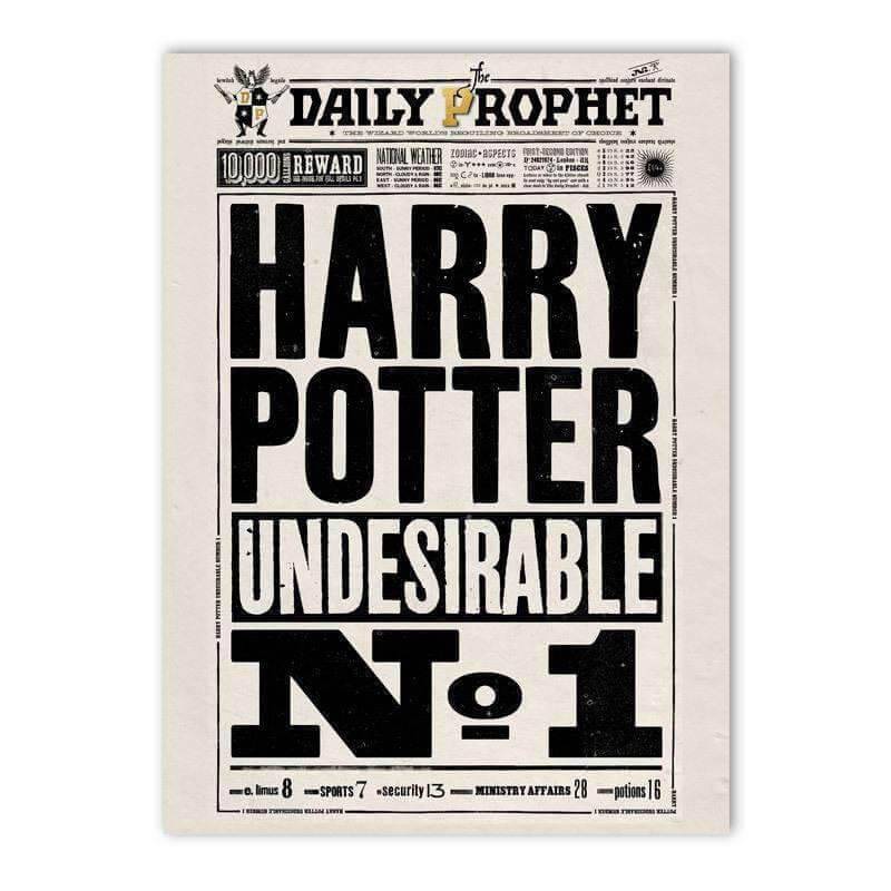 The Daily Prophet™ - Undesirable No.1 Poster - Olleke Wizarding Shop Amsterdam Brugge London