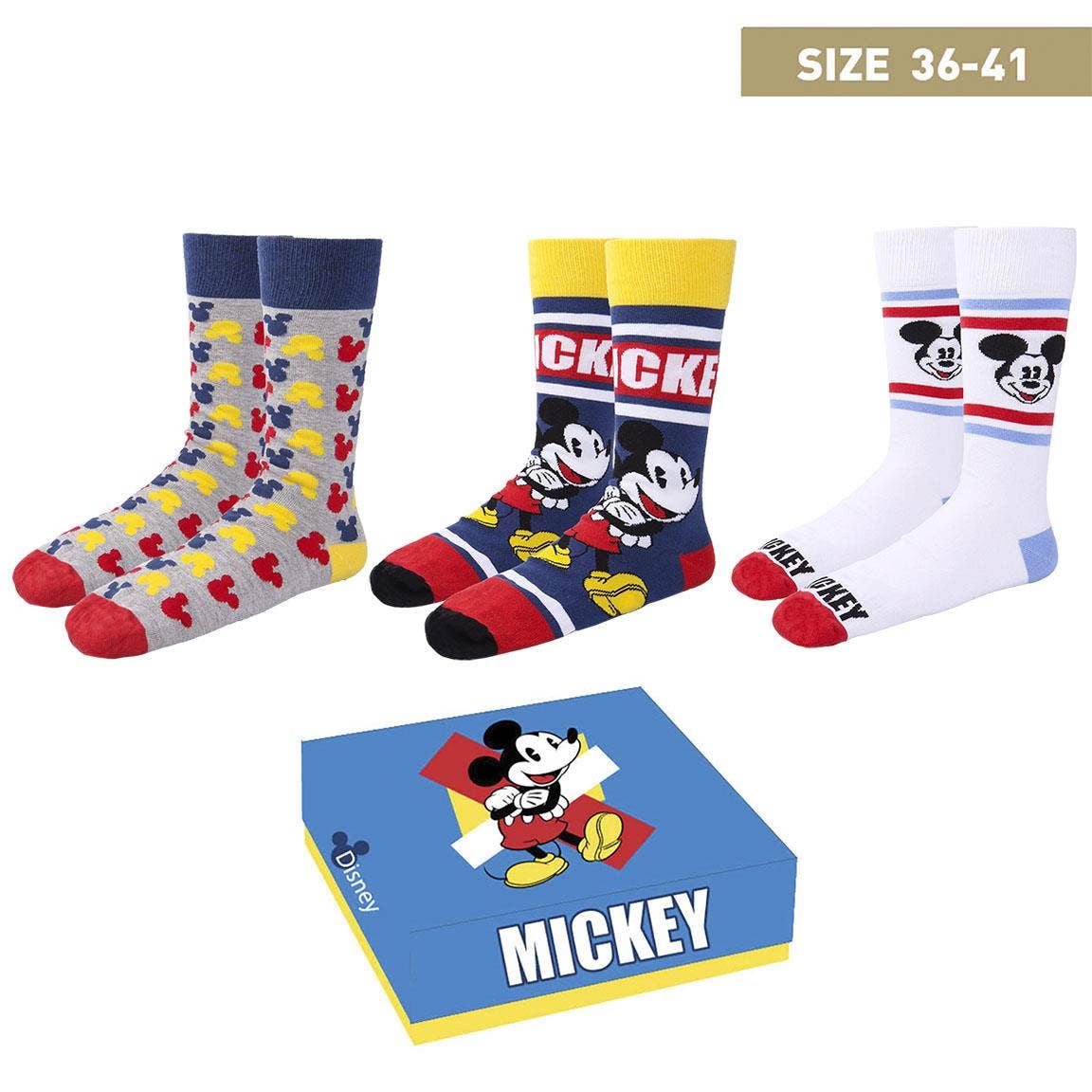 Mickey socks giftset of 3 - Olleke Wizarding Shop Amsterdam Brugge London