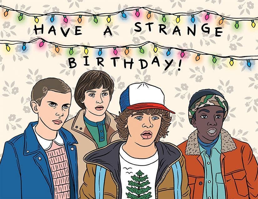 Stranger Things Birthday Card - Olleke Wizarding Shop Amsterdam Brugge London